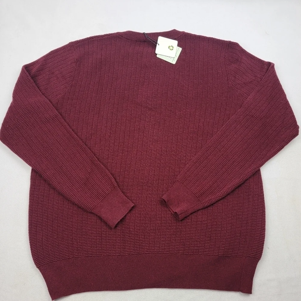 NWT Jeremy Argyle NYC wool blend heavy fair labor burgundy‎ henley B22